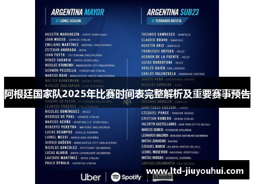 阿根廷国家队2025年比赛时间表完整解析及重要赛事预告 阿根廷国家队2025年比赛时间表完整解析及重要赛事预告